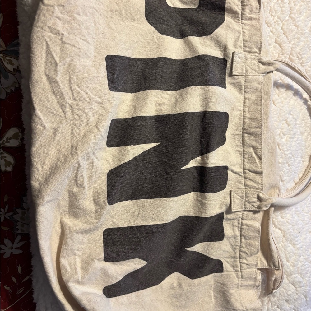 Vintage PINK Canvas Tote Bag